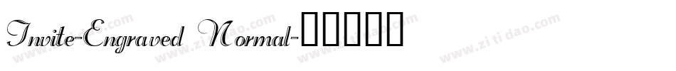 Invite-Engraved Normal字体转换